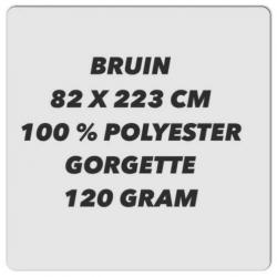 Polyester gorgette sjaal - bruin - 82 x 223 cm