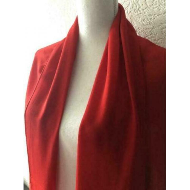 Polyester sjaal - 72x172 cm - rood