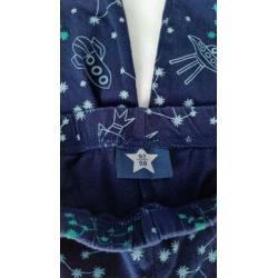 Leuke Peuter Pyjama blauw met raket print maat 92/98