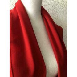 Polyester sjaal - 72x172 cm - rood