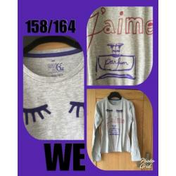 Nieuw ??grijs shirt met opdruk ??158/164??WE