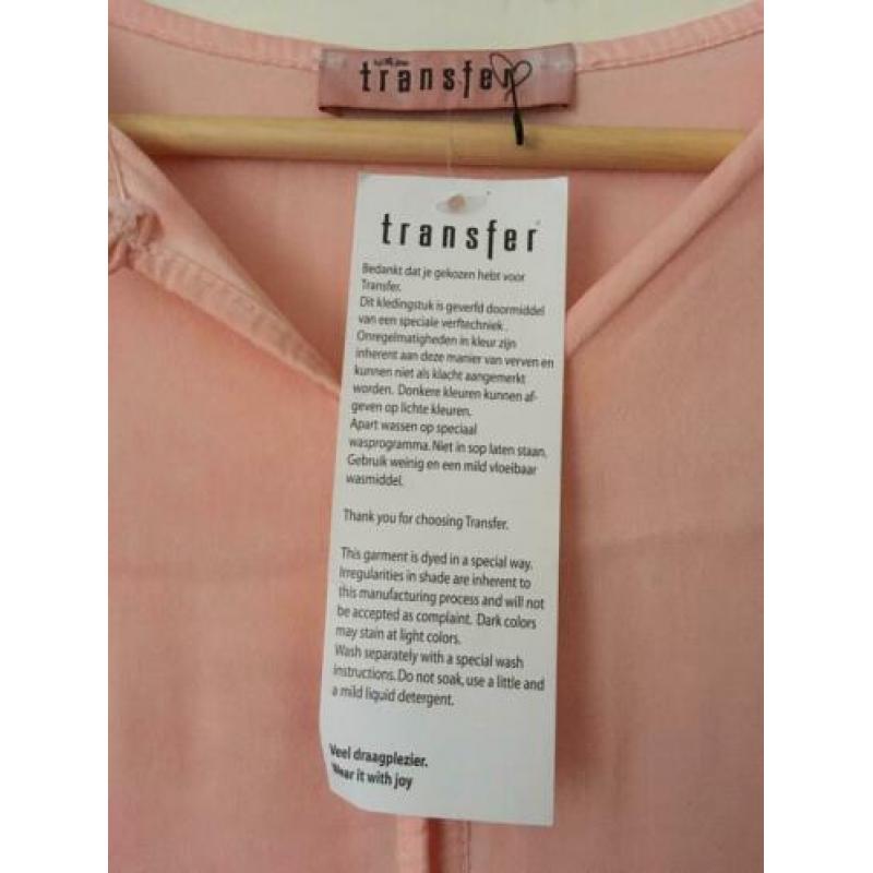 NIEUW: Transfer Jurk Tuniek Roze Rayon Viscose Maat M