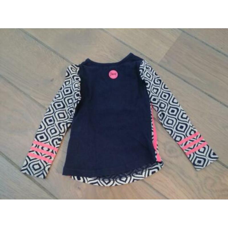 Super leuk meisjes shirt van B Nosy met print in maat 86/92