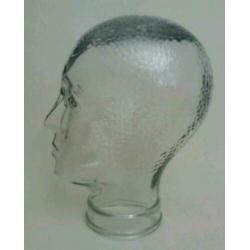 Glazen etalage hoofd, glas, mannequin hoofd