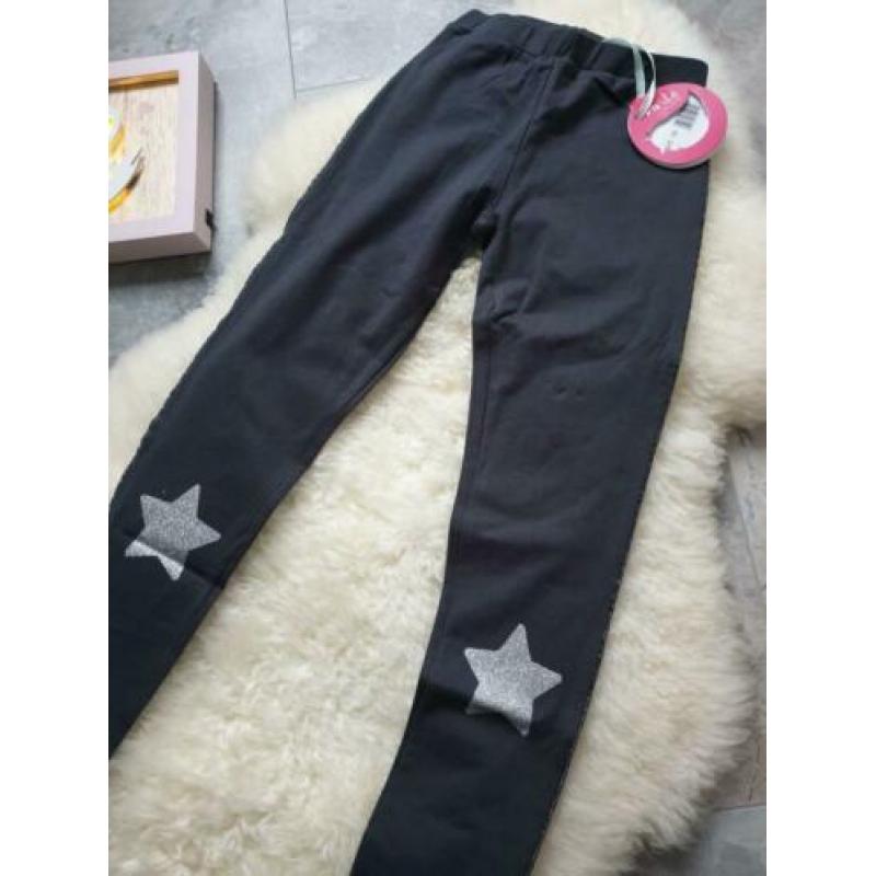 Maat 152 NIEUWE Meisjes Legging Met Glitters Ster BIRDS