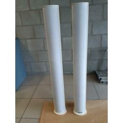 Grote geluidsboxen wit 107cm hoog 10cm br