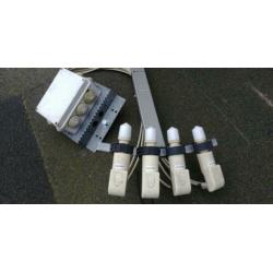 Complete triax schotel 70 cm met lnb's en verdeelkast