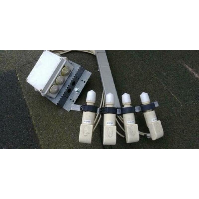 Complete triax schotel 70 cm met lnb's en verdeelkast