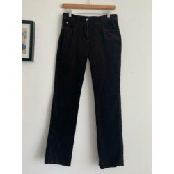 Chloe corduroy donkerbruin broek straight fit 34 velours