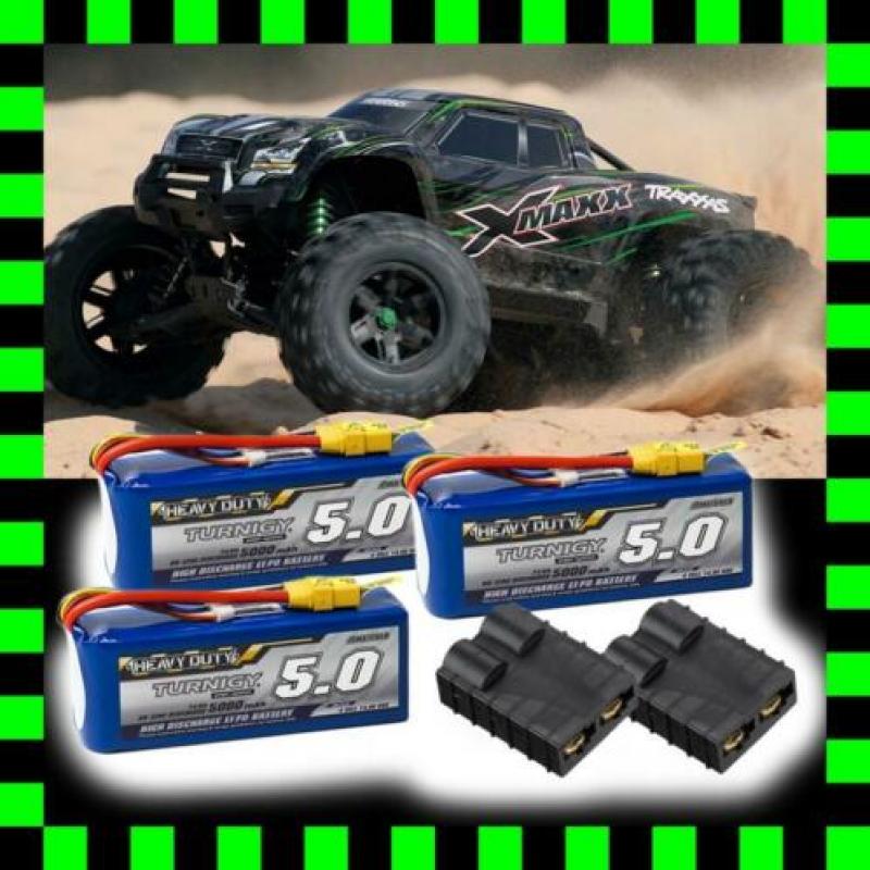 4S LiPo Traxxas X-MAXX, 5000mah 60C-120C twee stuks €125,00