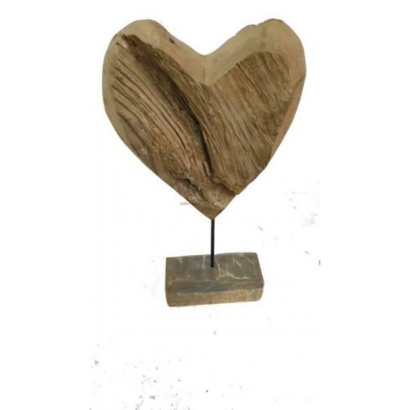 Houten hart op standaard