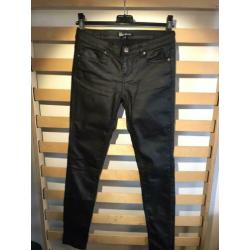 Zwarte coated broek maat xs