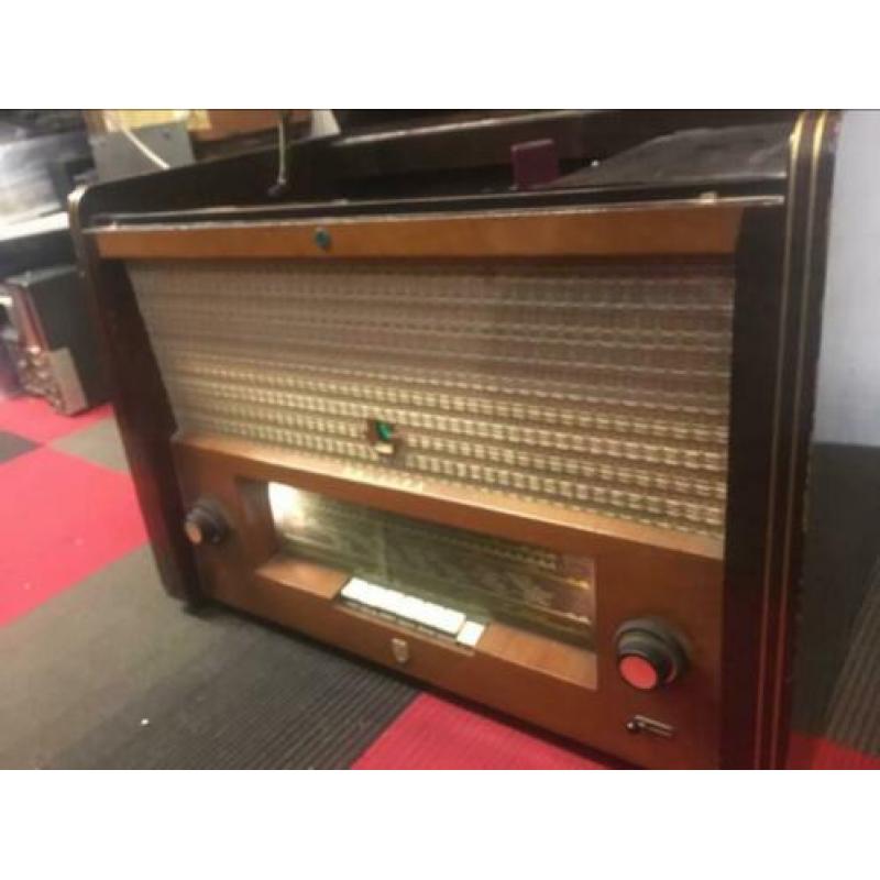 Vintage Philips HX553-A buizenradio platenspeler