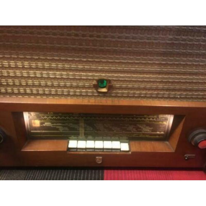 Vintage Philips HX553-A buizenradio platenspeler