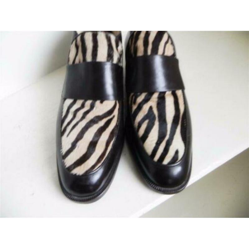 2350 VINTAGE Manfield tijger zebra boots laarzen 37 38