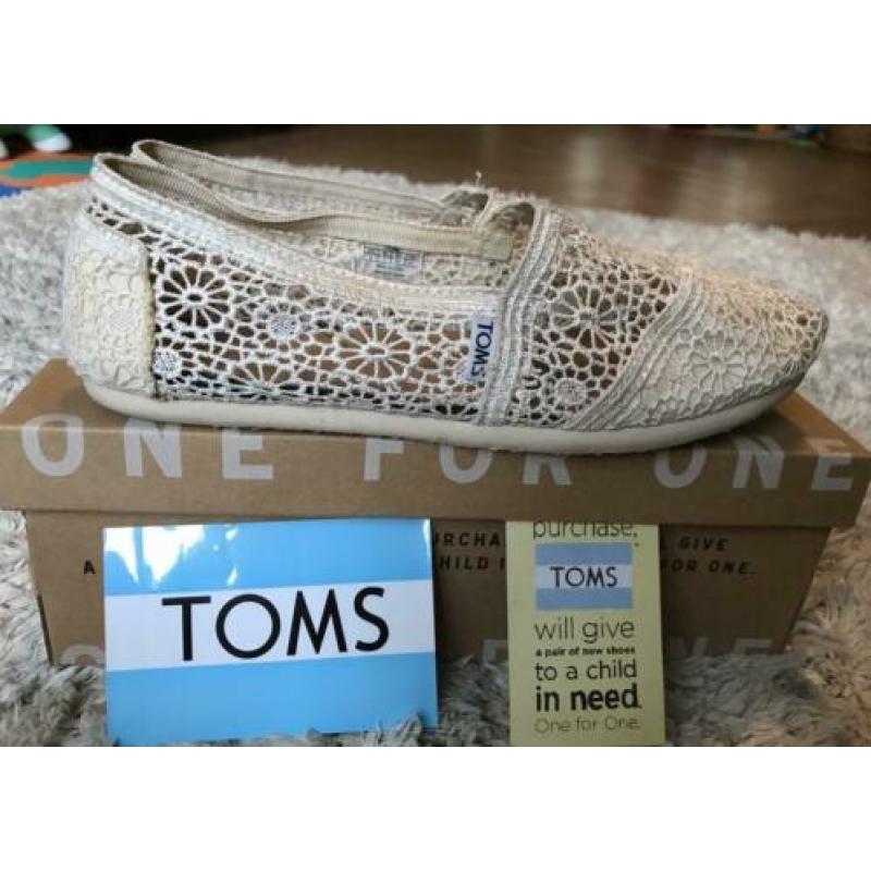 Toms Chrochet gebroken wit