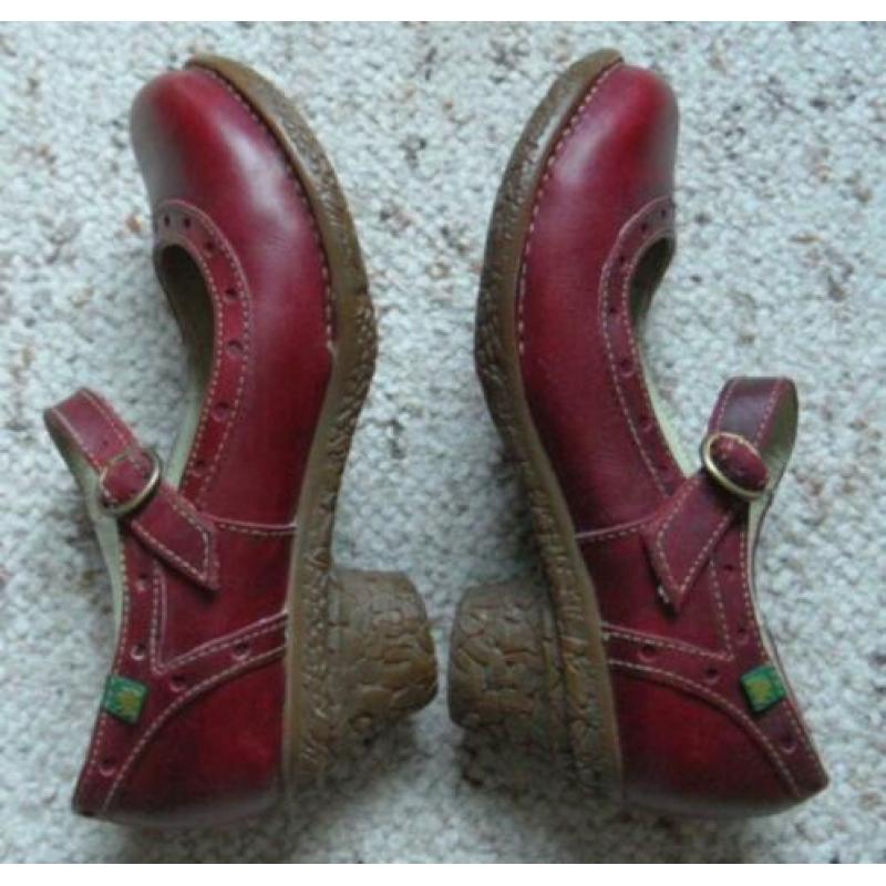 EL NATURALISTA gaaf ZGAN bordeaux leren schoenen wreefbnd 37