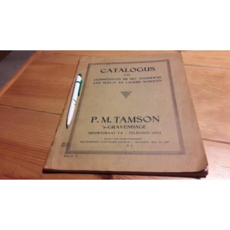 1927, catalogus p.m.tamson, leermiddelen, skelet, schedel.