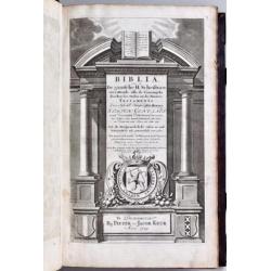 Antieke STATENBIJBEL BIBLIA (1729) 62 GRAVURES v. Jan LUIKEN