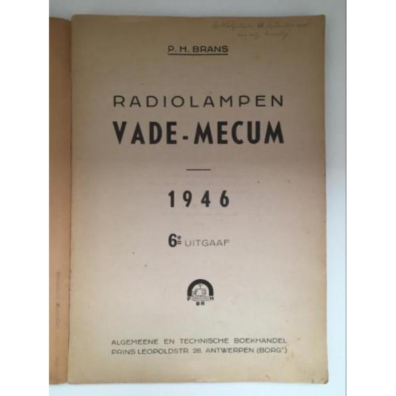 Uniek oud boekje (1946) radiolampen