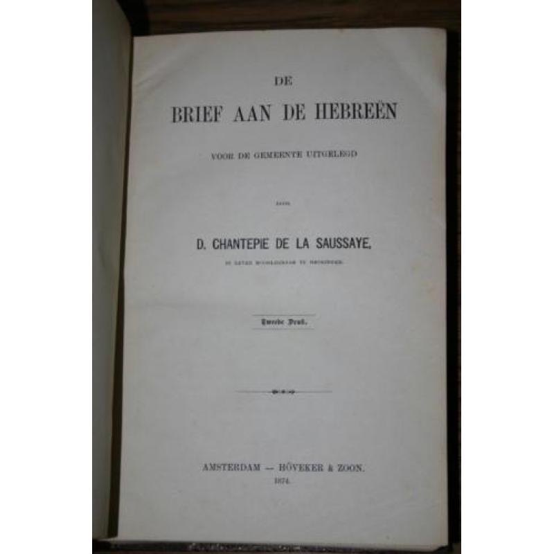 D. Chantepie de la Saussaye - De brief aan de Hebreen (1874)