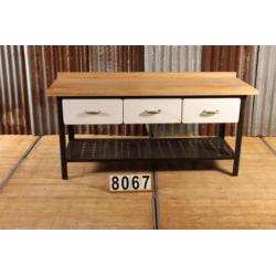 Industriële vintage werkbank/toonbank/dressoir nr.8067