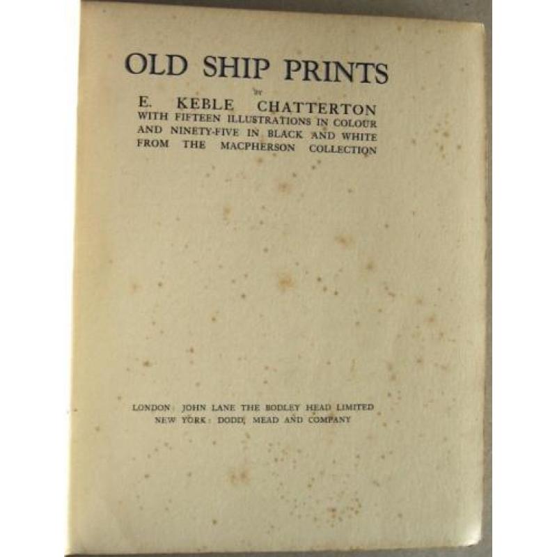 Old Ship Prints 1927 (1e druk) Chatterton Scheepsvaart