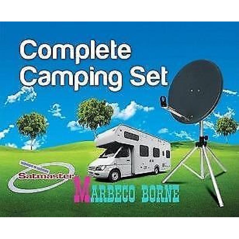 Camping Satelliet set,Schotel,Statief, LNB, Satfinder, Kabel