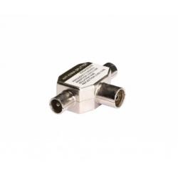 Konig Coax T-Splitter metaal 5-900Mhz