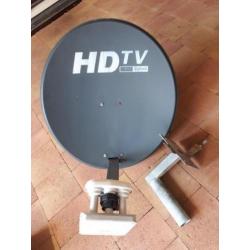 Schotel antenne met 2 manual users voor 2 Tv's en snoeren