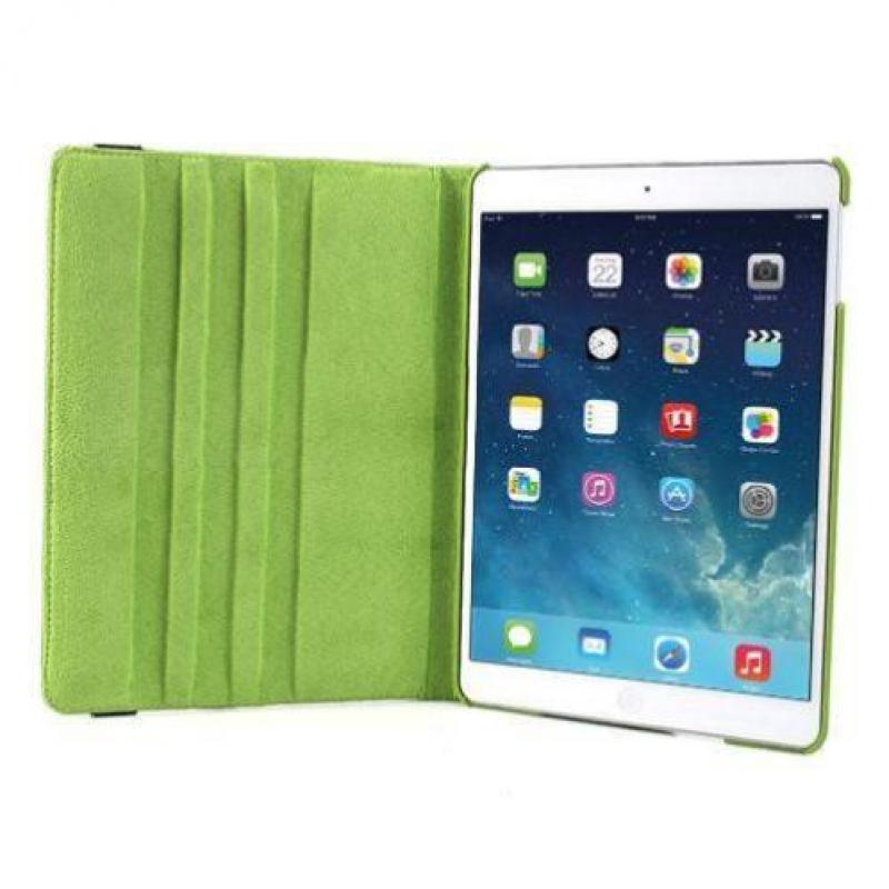 iPad Air hoes 360 roteerbaar PU Leder Groen