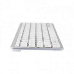 R-go compact toetsenbord, qwerty (es), wit, bedraad