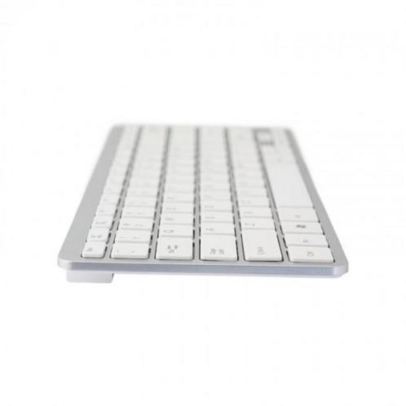 R-go compact toetsenbord, qwerty (es), wit, bedraad