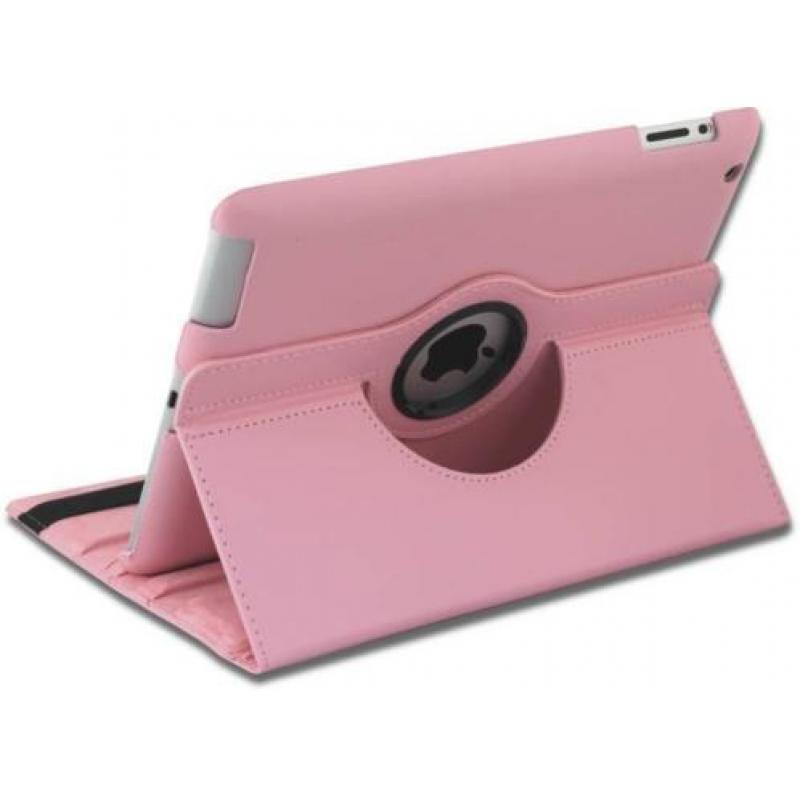 iPad Air hoes 360 roteerbaar PU Leder Roze