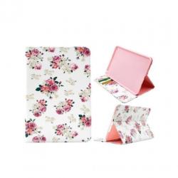 iPad mini 4 - hoes, cover, case - PU leder - Roze bloemen