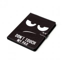 Zwarte iPad Pro boekstijl hoes Don't touch my Pad