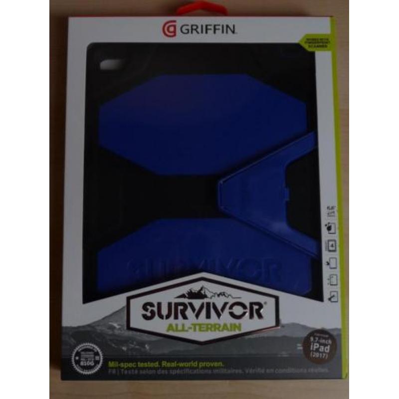 Griffin Survivor Apple iPad 2017-2018 hoes zwart-donker blau