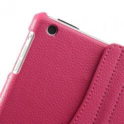 iPad Air hoes 360 roteerbaar PU Leder Roze