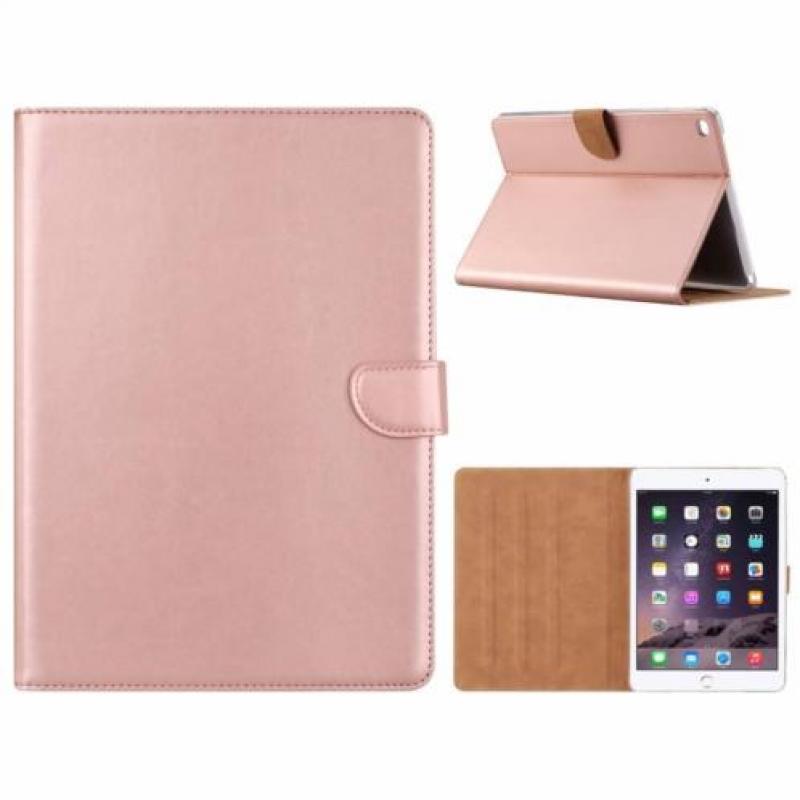 Ntech iPad Air 2 Rose Goud Booktype Kunstleer Hoesje Met Pa